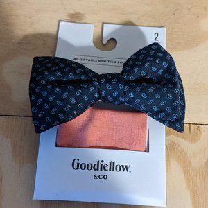NWT Goodfellow & Co Bow Tie Pocket Square Set